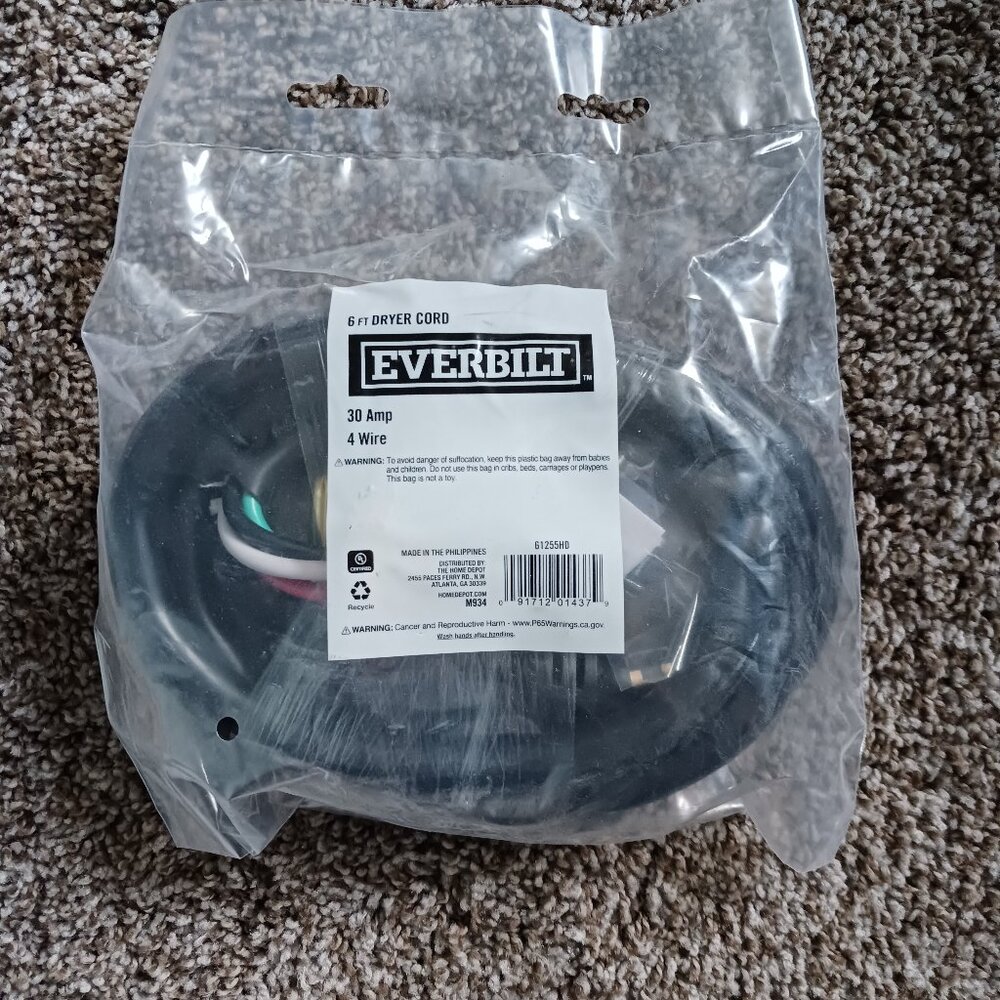 Dryer cord 4 prong